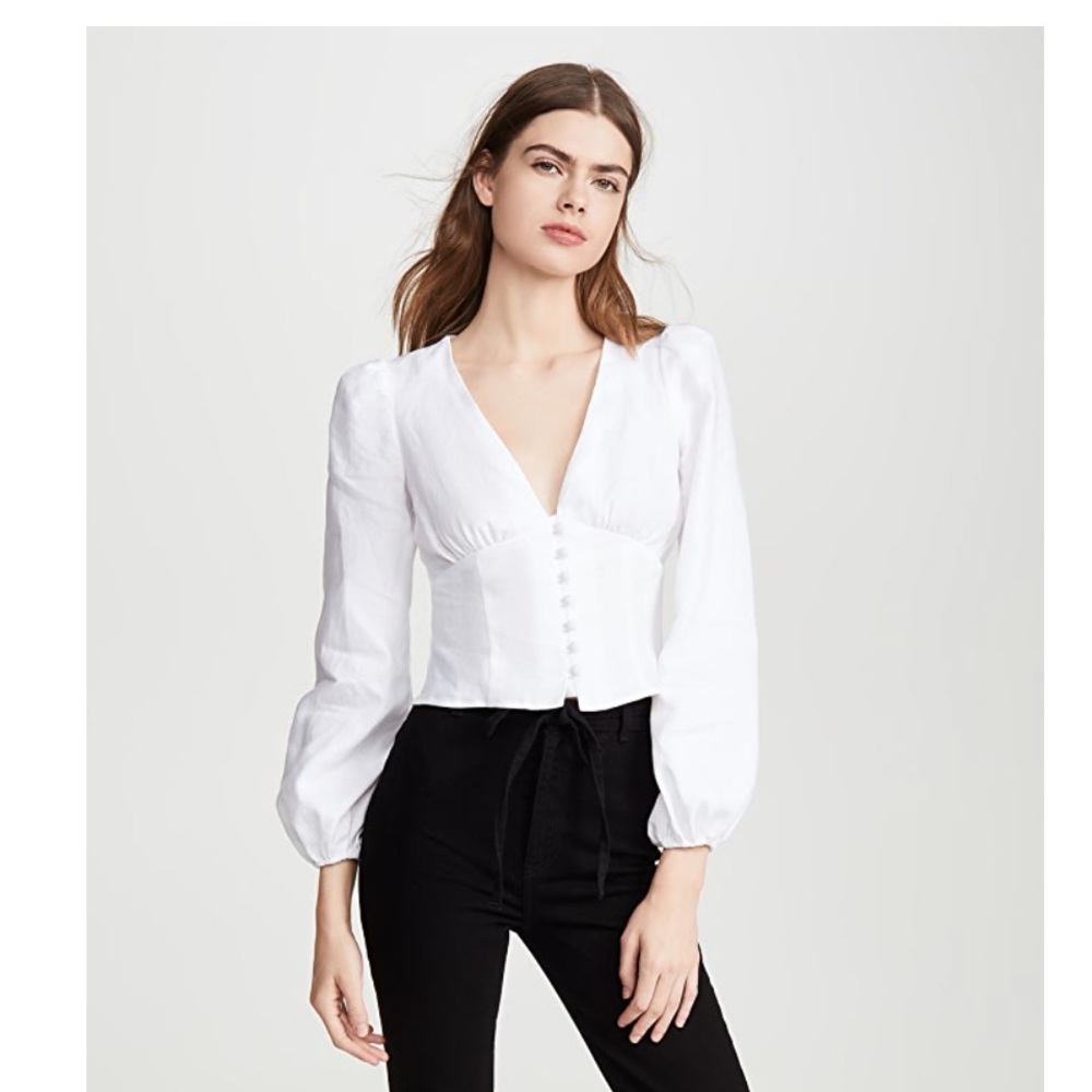 Reformation Aryn Linen Blouse